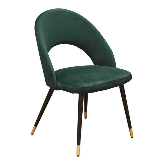 Silla de comedor terciopelo verde Lesli