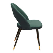 Silla de comedor terciopelo verde Lesli