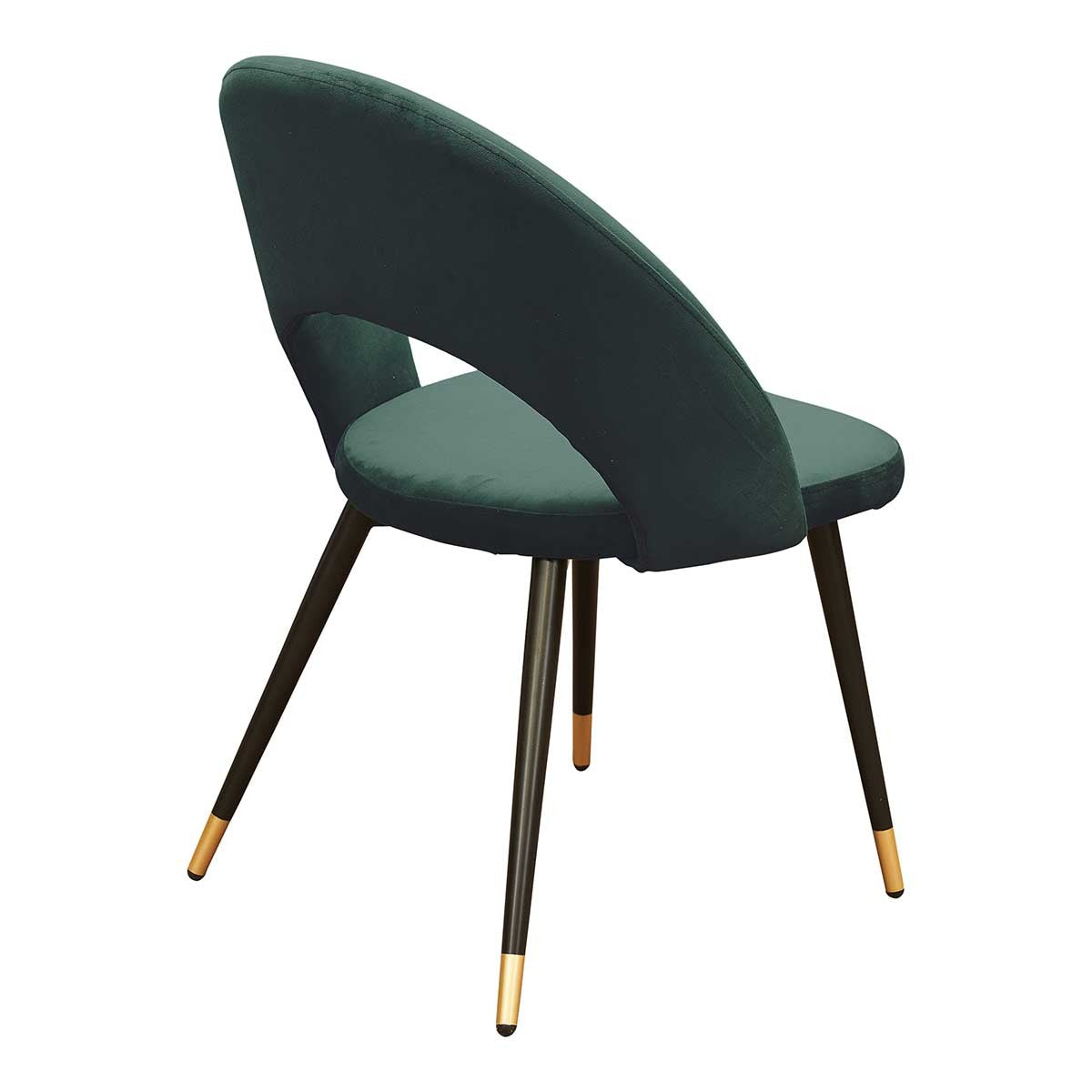 Silla de comedor terciopelo verde Lesli