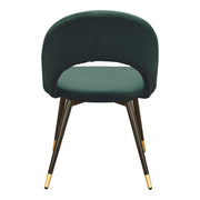 Silla de comedor terciopelo verde Lesli
