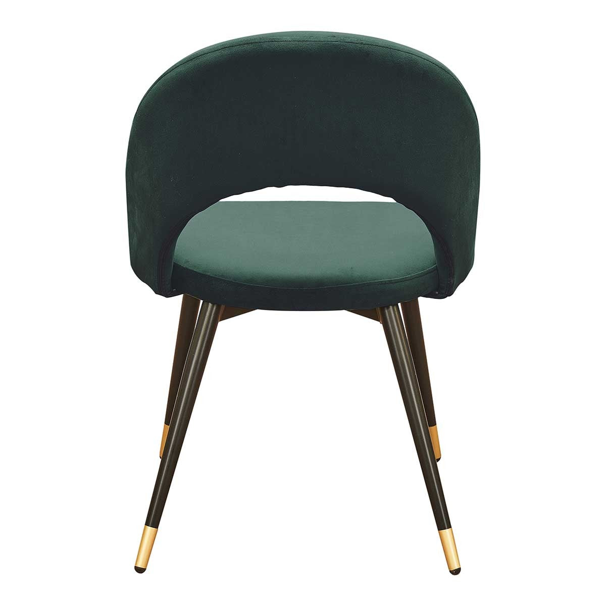 Silla de comedor terciopelo verde Lesli
