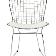 Silla de comedor diseño rejilla cromado Berta
