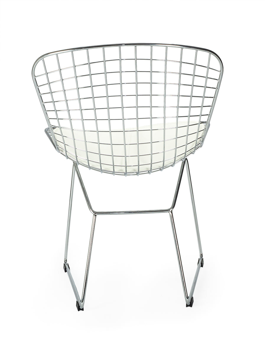 Silla de comedor diseño rejilla cromado Berta