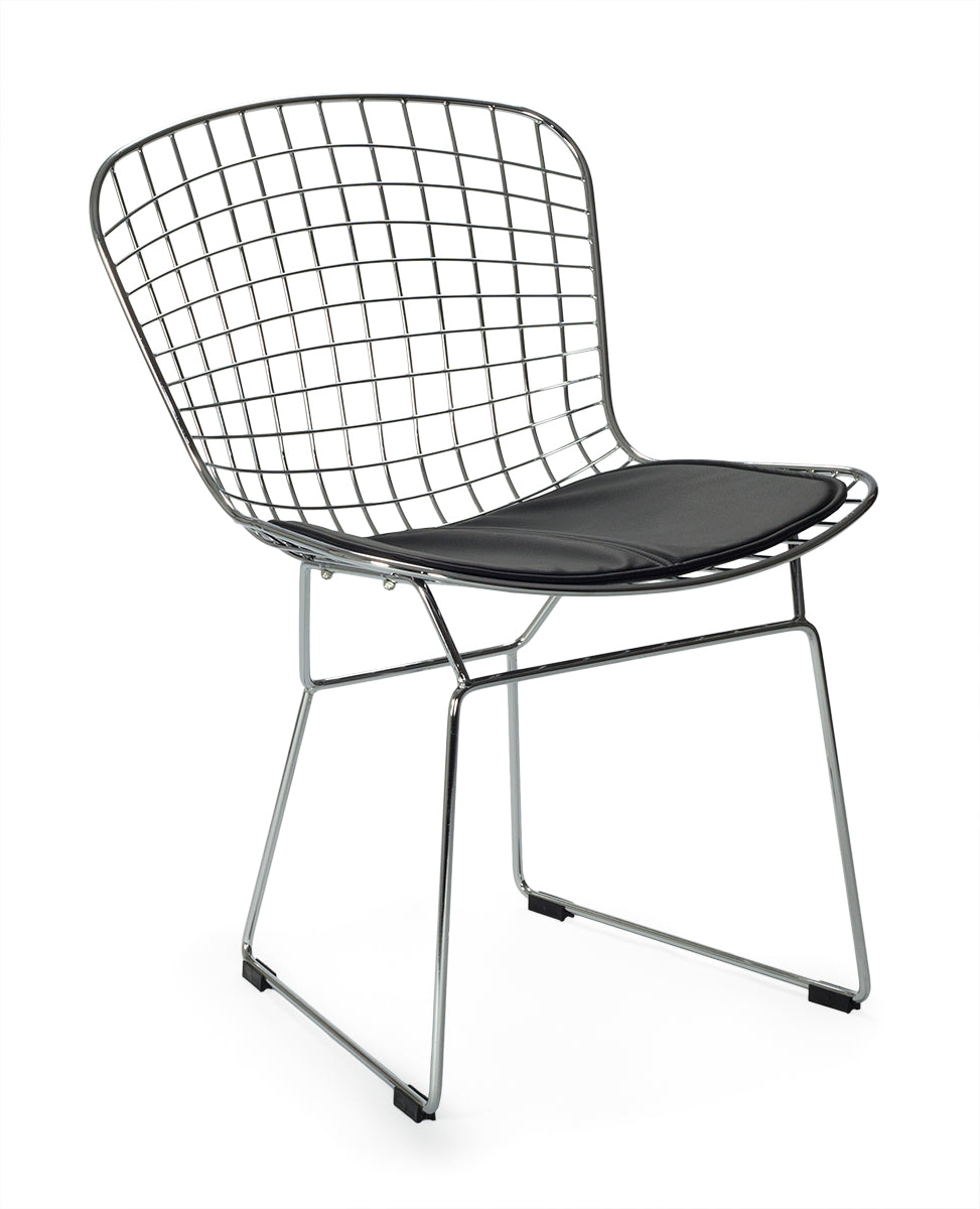Silla de comedor diseño rejilla cromado Berta