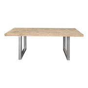 Mesa de comedor de madera y acero Muster