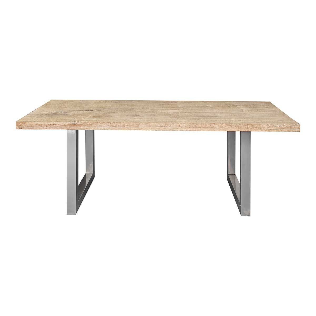 Mesa de comedor de madera y acero Muster