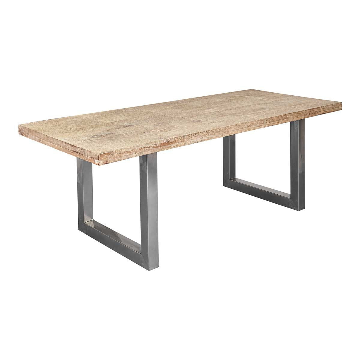 Mesa de comedor de madera y acero Muster