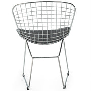 Silla de comedor diseño rejilla cromado Berta
