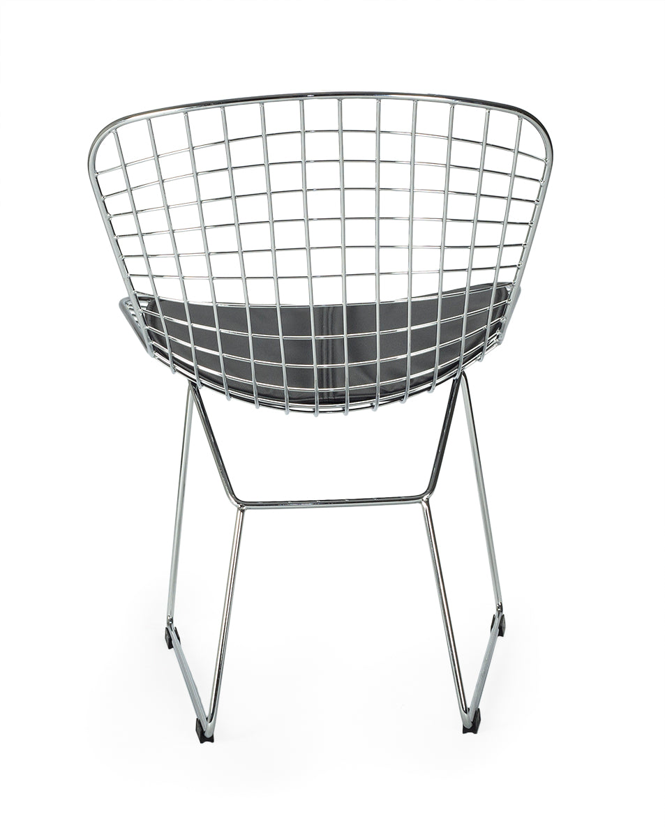 Silla de comedor diseño rejilla cromado Berta