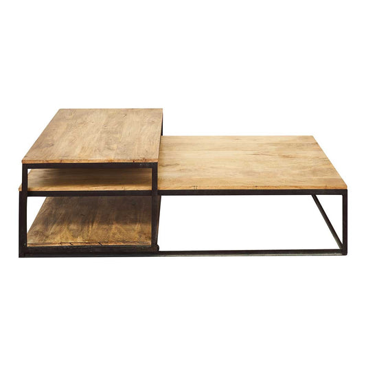 Mesa de centro multiposición madera vintage Bonna