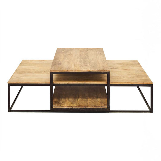 Mesa de centro multiposición madera vintage Bonna