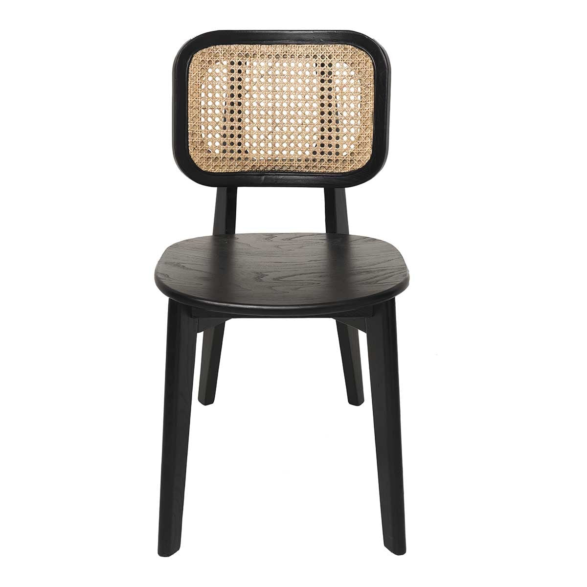 Silla de comedor madera y ratán Horus