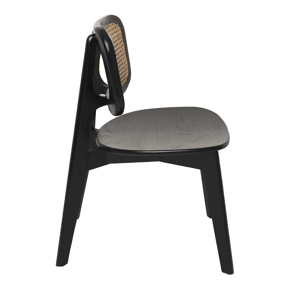 Silla de comedor madera y ratán Horus
