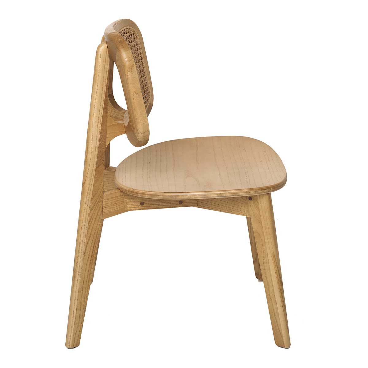 Silla de comedor madera y ratán Horus