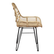 Silla de comedor bambú natural y acero Wild