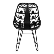 Silla de comedor bambú natural y acero Wild
