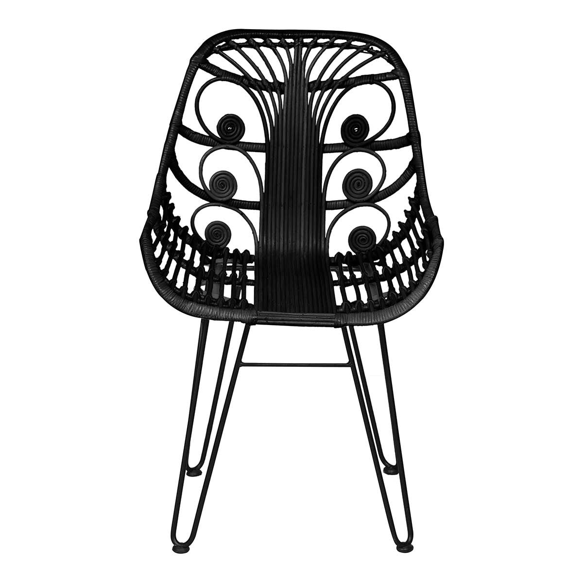 Silla de comedor bambú natural y acero Wild