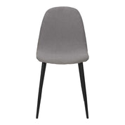 Silla de comedor acero negro tejido Neka
