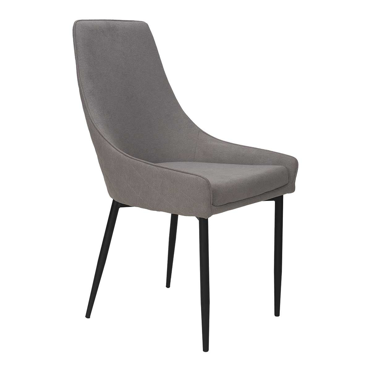 Silla de comedor acero negro tejido Diram