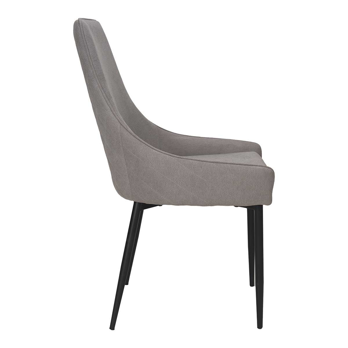 Silla de comedor acero negro tejido Diram
