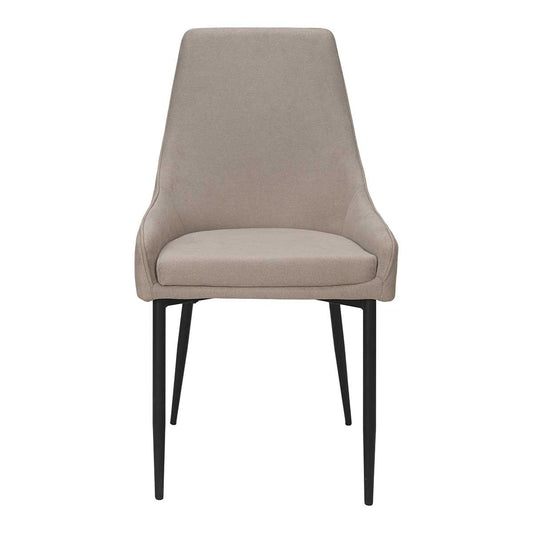 Silla de comedor acero negro tejido beige Diram