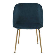 Silla de comedor con brazos acero dorado terciopelo Bolero