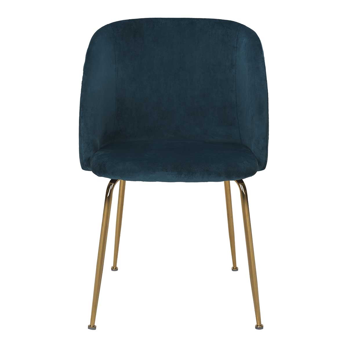 Silla de comedor con brazos acero dorado terciopelo Bolero
