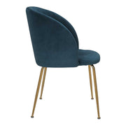 Silla de comedor con brazos acero dorado terciopelo Bolero