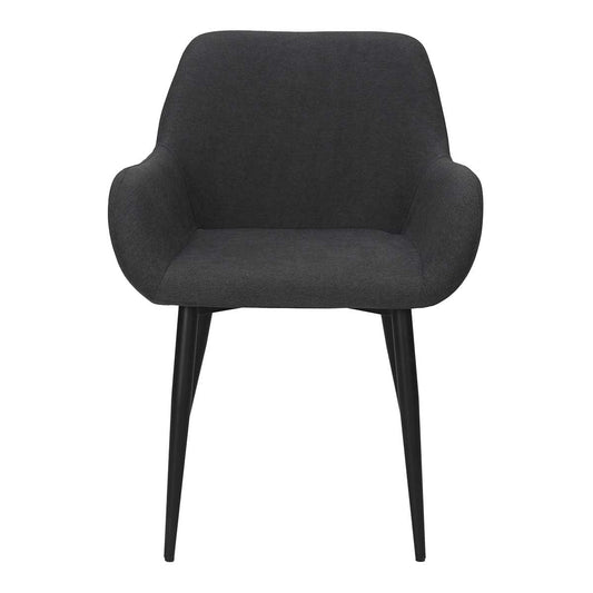 Silla de comedor con apoyabrazos  Dante gris oscuro