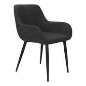 Silla de comedor con apoyabrazos  Dante gris oscuro