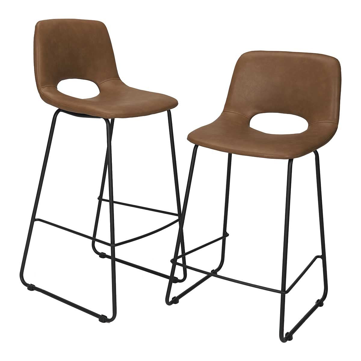 Taburete de bar vintage 65cms camel Wonder