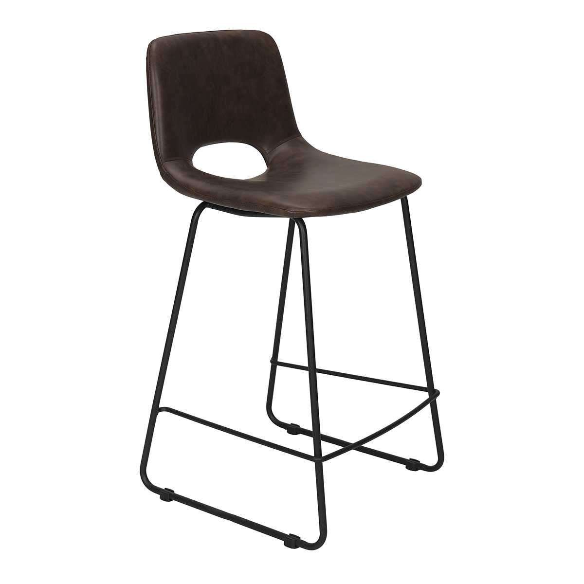 Taburete de bar vintage 65cms marrón Wonder