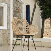 Sillón de rattan natural Elys