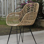 Sillón de rattan natural Elys
