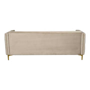 Sofá terciopelo 3 plazas Emily beige