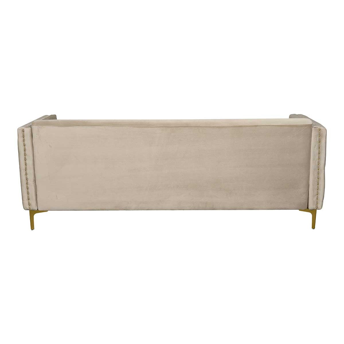 Sofá terciopelo 3 plazas Emily beige