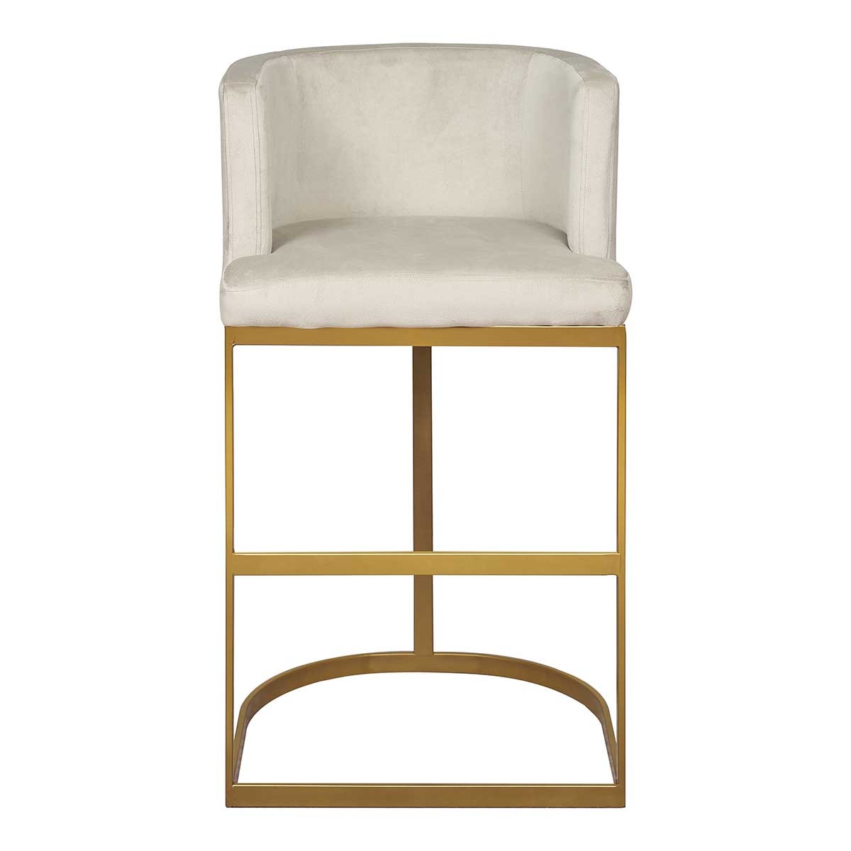 Taburete de bar 74cms terciopelo Becker beige