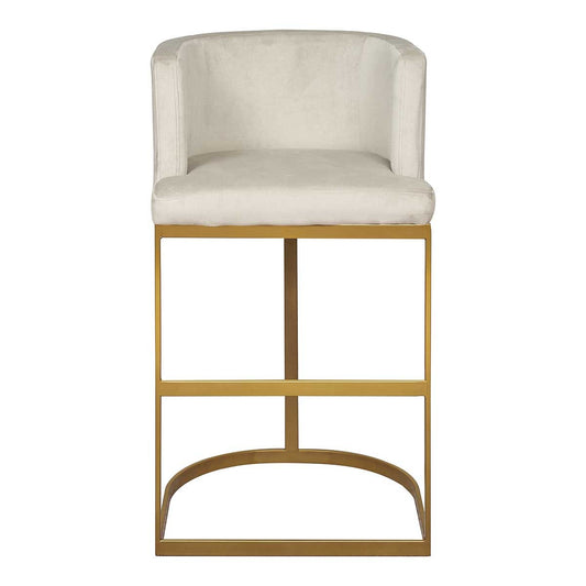 Taburete de bar 74cms terciopelo Becker beige