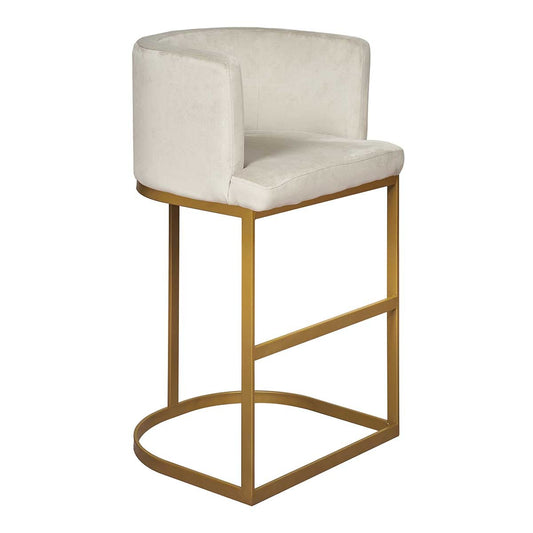 Taburete de bar 74cms terciopelo Becker beige