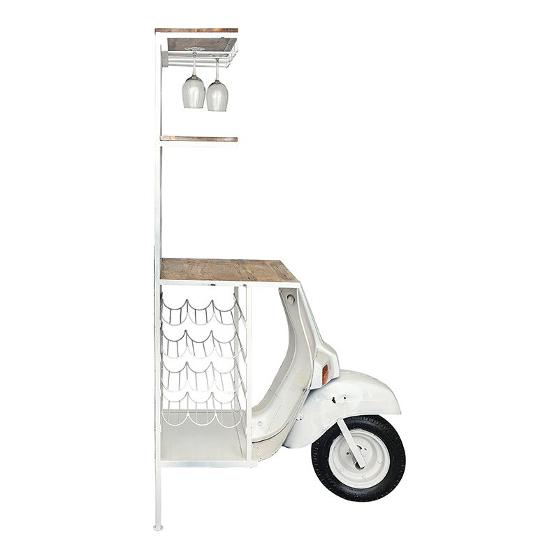 Estanteria moto Vespa blanca Craisy