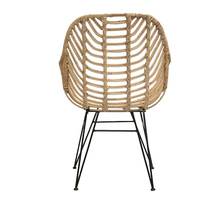 Sillón de rattan natural Elys