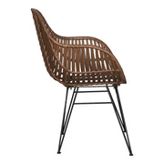 Sillón de rattan marron Elys