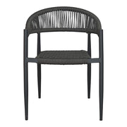 Chaise d'extérieur en rotin synthétique Biela avec accoudoirs