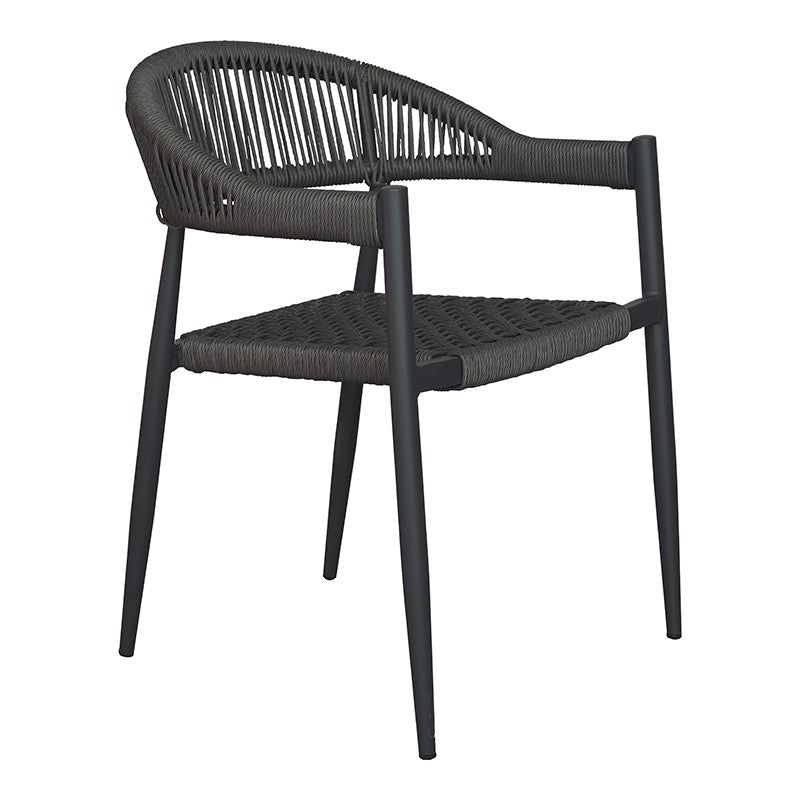 Chaise d'extérieur en rotin synthétique Biela avec accoudoirs