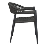 Chaise d'extérieur en rotin synthétique Biela avec accoudoirs