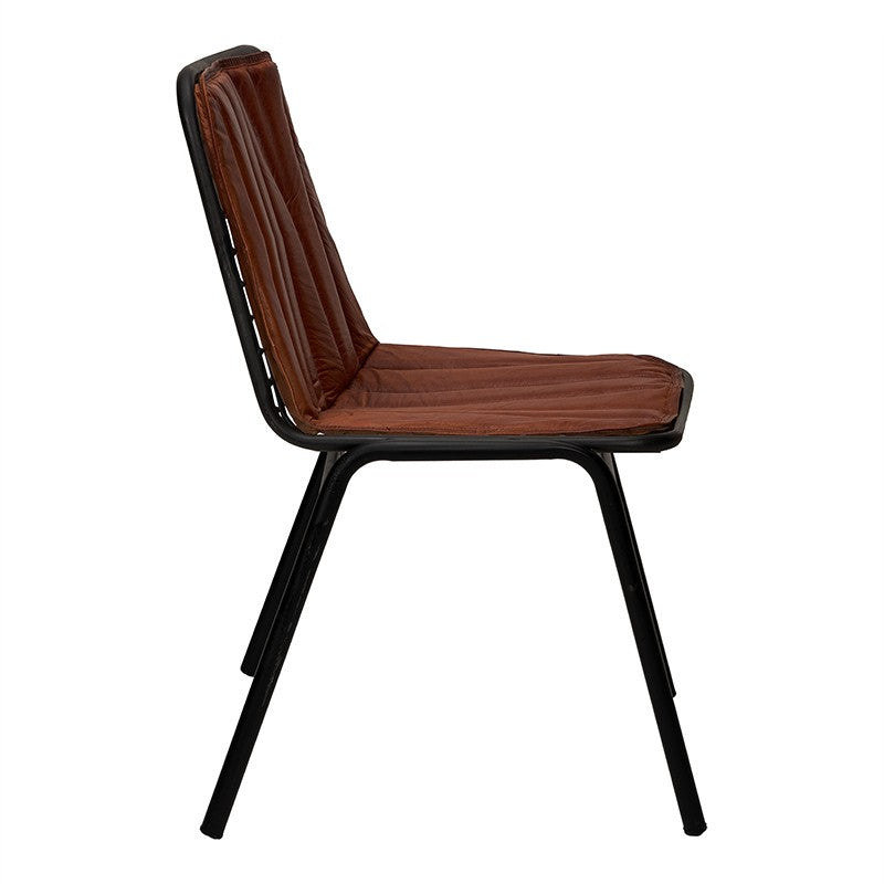 Silla de comedor vintage cuero Maya