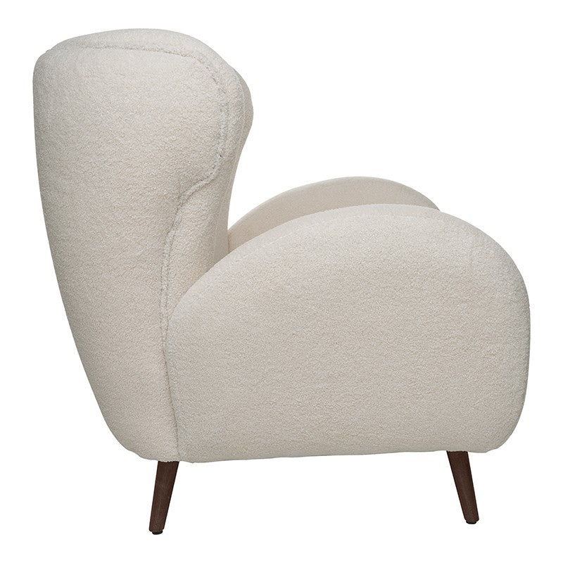 Sillón nórdico bouclé blanco Sam