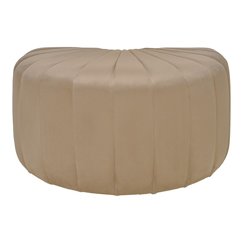 Puff terciopelo Shell beige