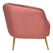 Sillón terciopelo patas oro Sorolla rosa