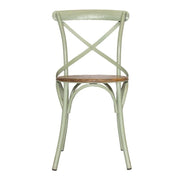 Silla De Comedor Vintage metal asiento madera Tone